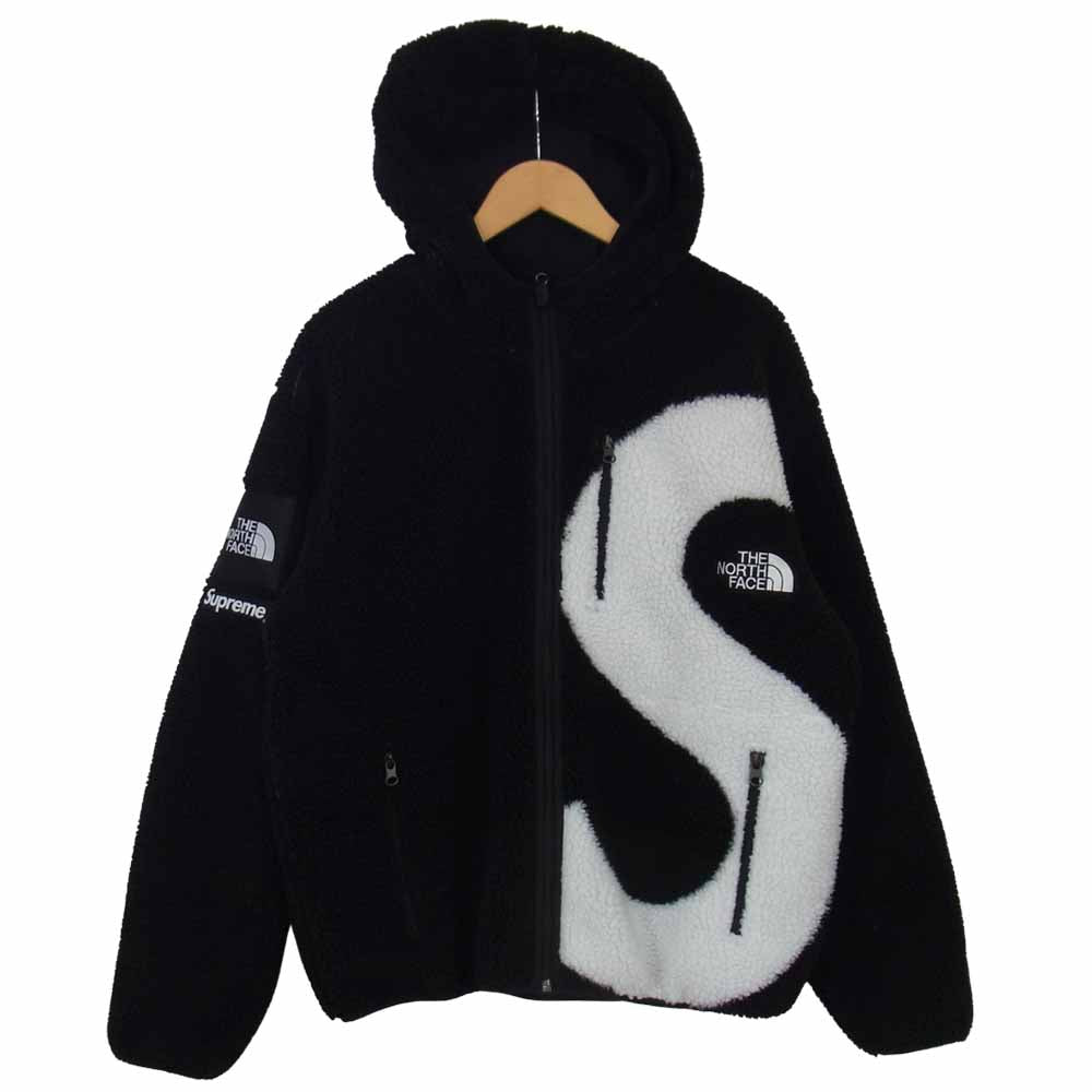 Supreme シュプリーム 20AW NT62004 THE NORTHFACE S Logo Hooded Fleece Jacket ノースフェイス フーデッド フリース ジャケット ブラック系 M【中古】