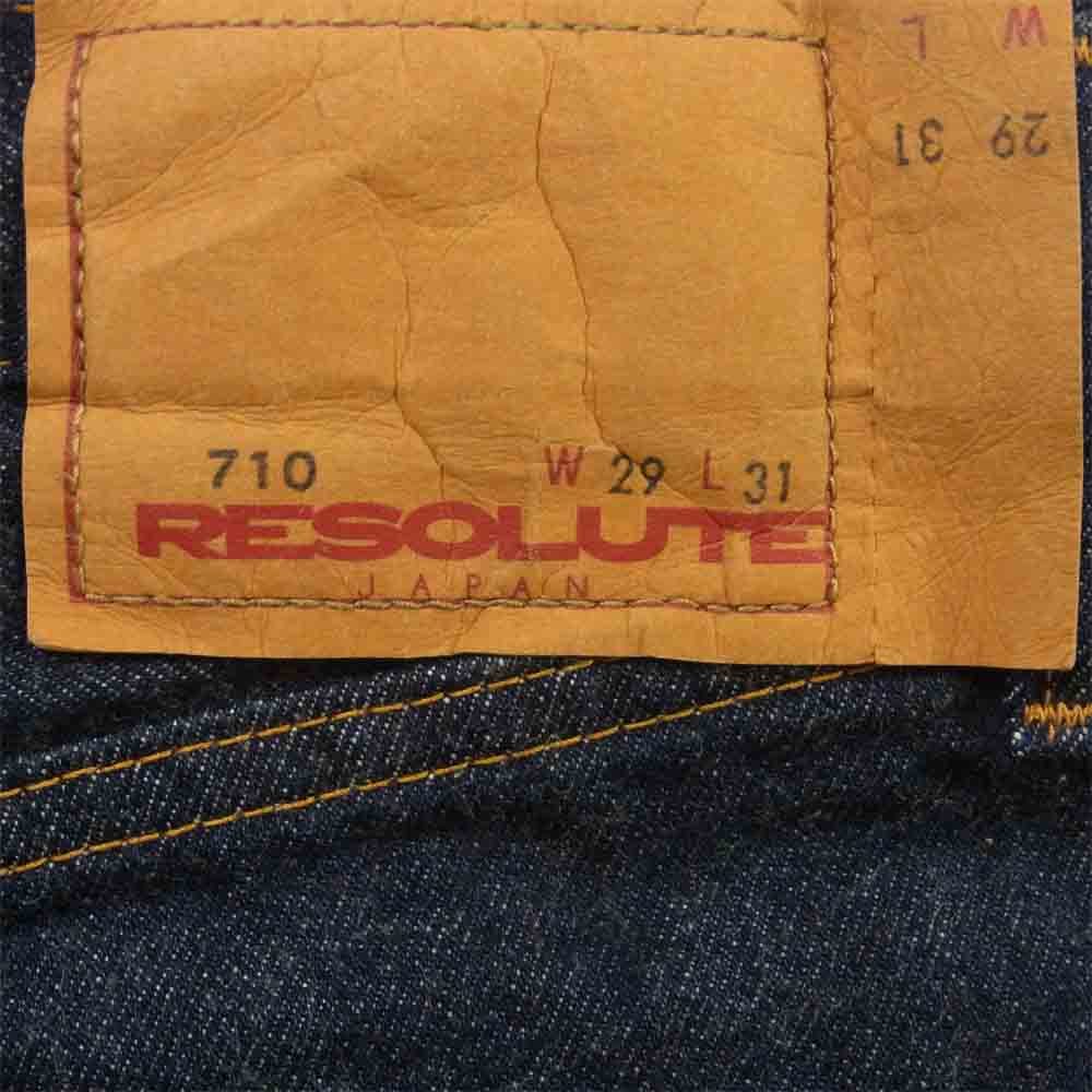 RESOLUTE リゾルト 710 66モデル リジット インディゴ デニム パンツ コットン 日本製 インディゴブルー系 29【中古】