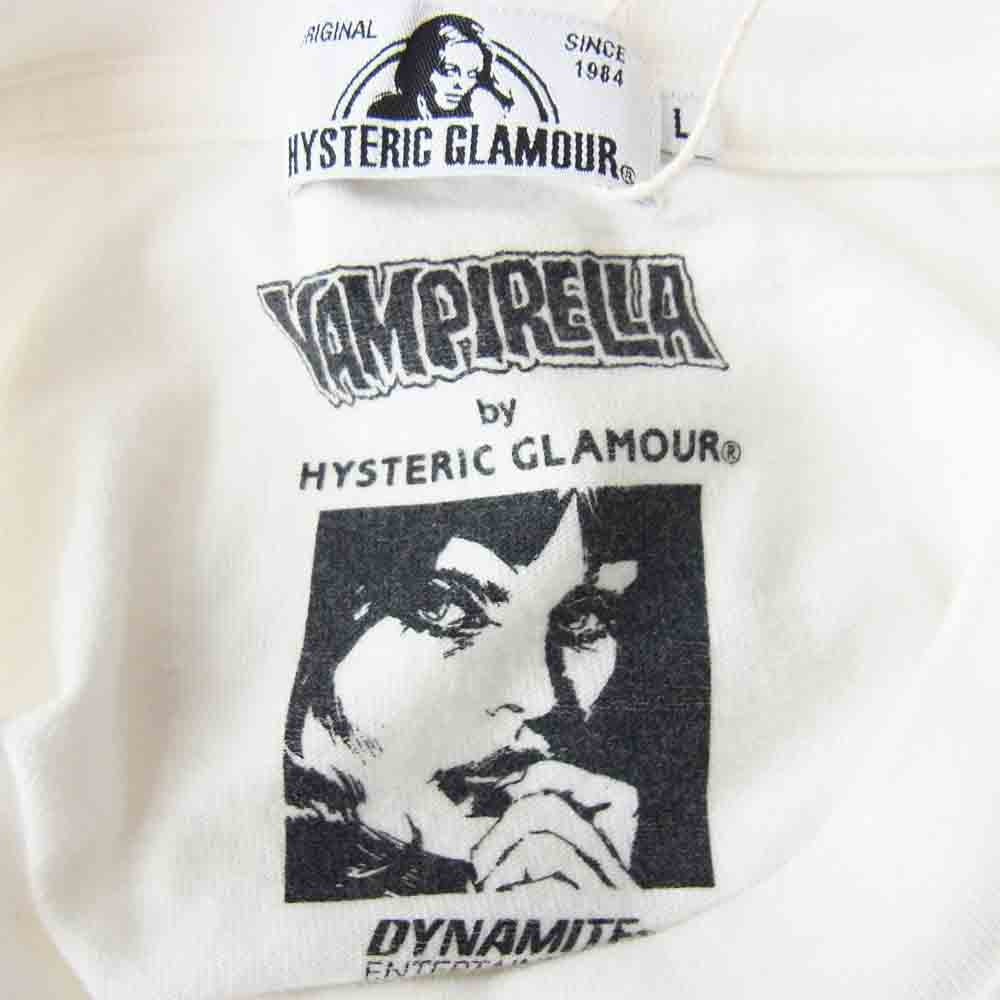 HYSTERIC GLAMOUR ヒステリックグラマー 21ss 02211CT40 VAMPIRELLA CARNIVAL OF THE DAMNED Tシャツ オフホワイト系 L【新古品】【未使用】【中古】