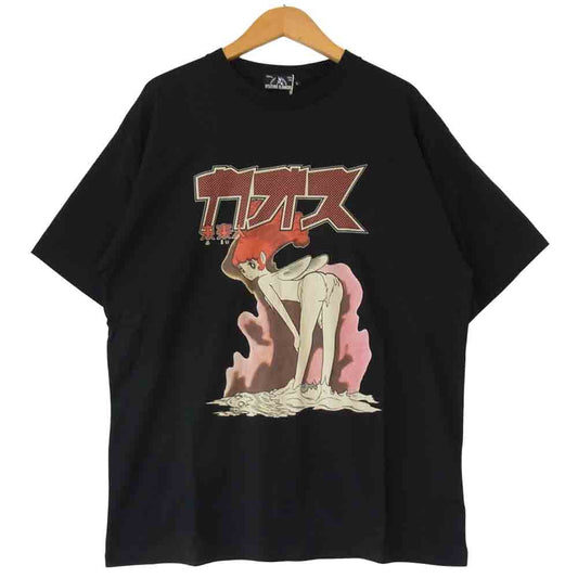 HYSTERIC GLAMOUR ヒステリックグラマー 21ss 02211CT42 未来人 カオス Tシャツ ブラック系 L【新古品】【未使用】【中古】