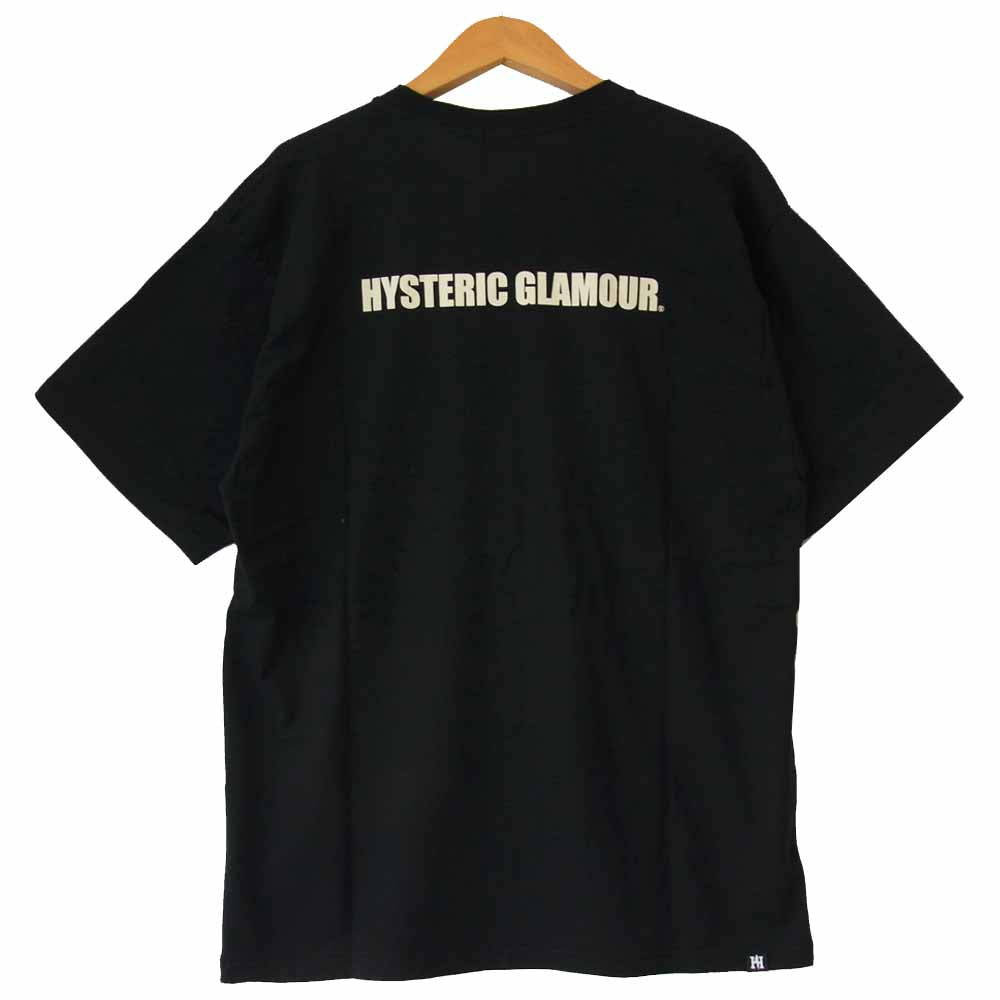 HYSTERIC GLAMOUR ヒステリックグラマー 21ss 02211CT42 未来人 カオス Tシャツ ブラック系 L【新古品】【未使用】【中古】