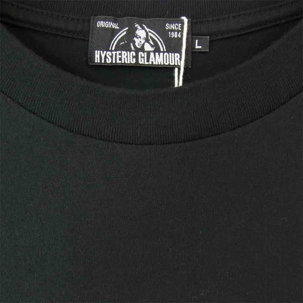 HYSTERIC GLAMOUR ヒステリックグラマー 21ss 02211CT42 未来人 カオス Tシャツ ブラック系 L【新古品】【未使用】【中古】