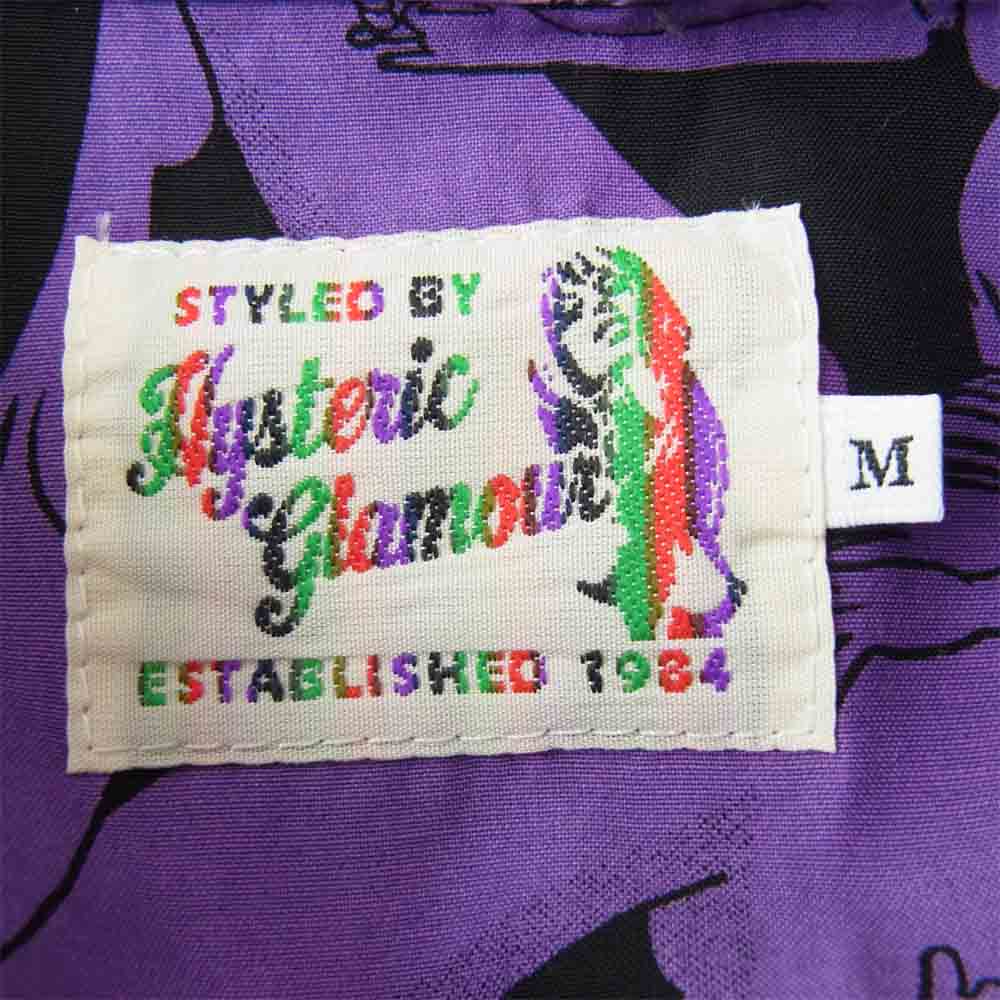 HYSTERIC GLAMOUR ヒステリックグラマー 21ss 02211AH16 手塚治虫 奇子 総柄 アロハシャツ パープル パープル系 M【新古品】【未使用】【中古】