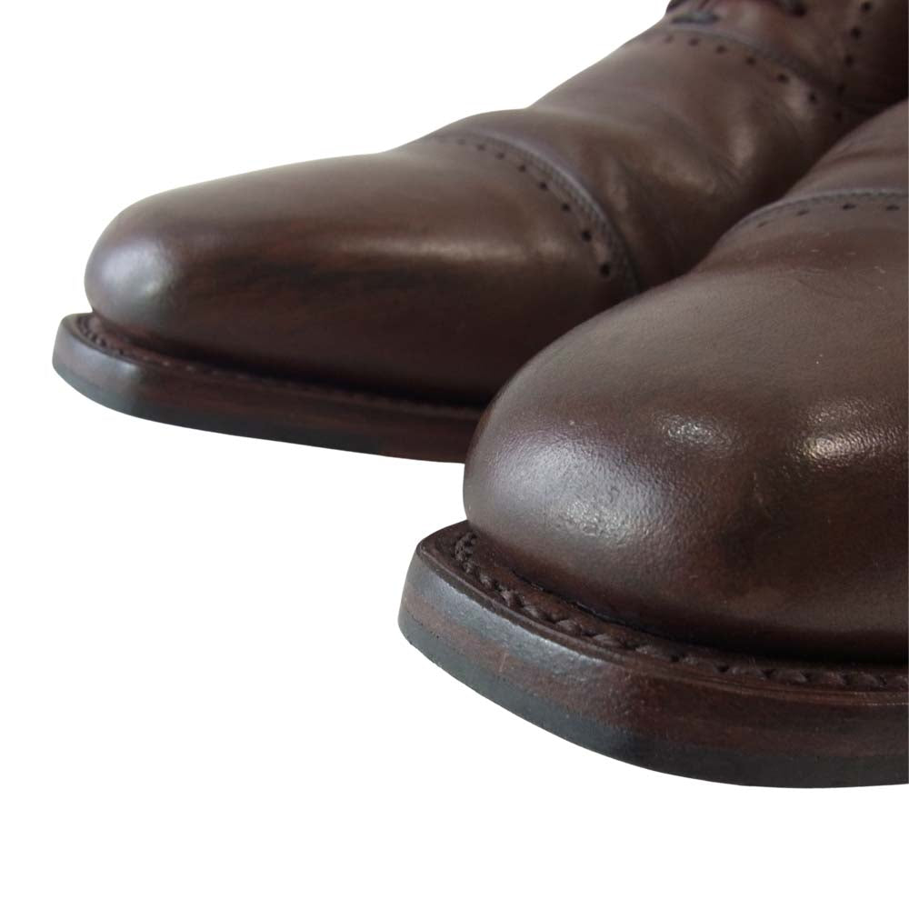 SCOTCH GRAIN スコッチグレイン 756 ベルオムマーブル クォーターブローグ 内羽根 ストレートチップ ブラウン系 26【中古】