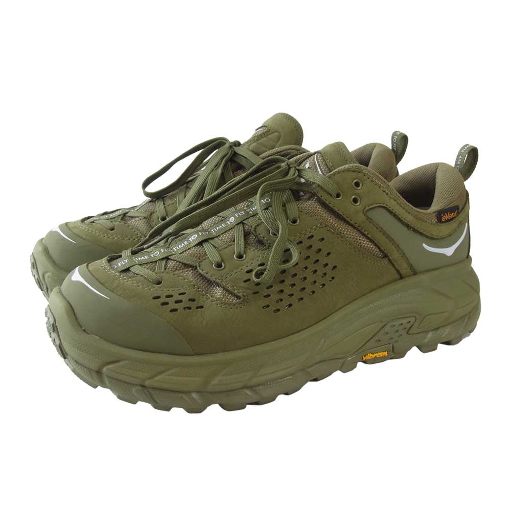 HOKA ONE ONE ホカ オネオネ 1105689 M TOR ULTRA LOW WP JP トゥ ウルトラ ロー ウォータープルーフ スニーカー カーキ系 28.5【新古品】【未使用】【中古】