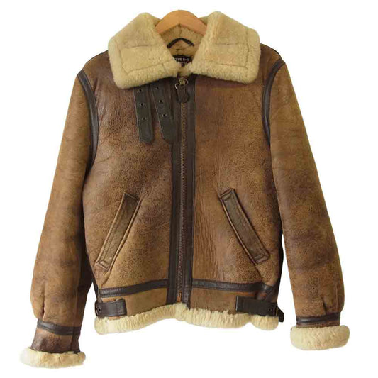 schott ショット AC-18606 B-3 フライト ボア ジャケット ブラウン系 34【中古】