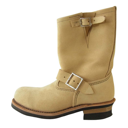 RED WING レッドウィング 8268 極美品 ENGINEER BOOTS スエード エンジニアブーツ ベージュ系 7.5【美品】【中古】