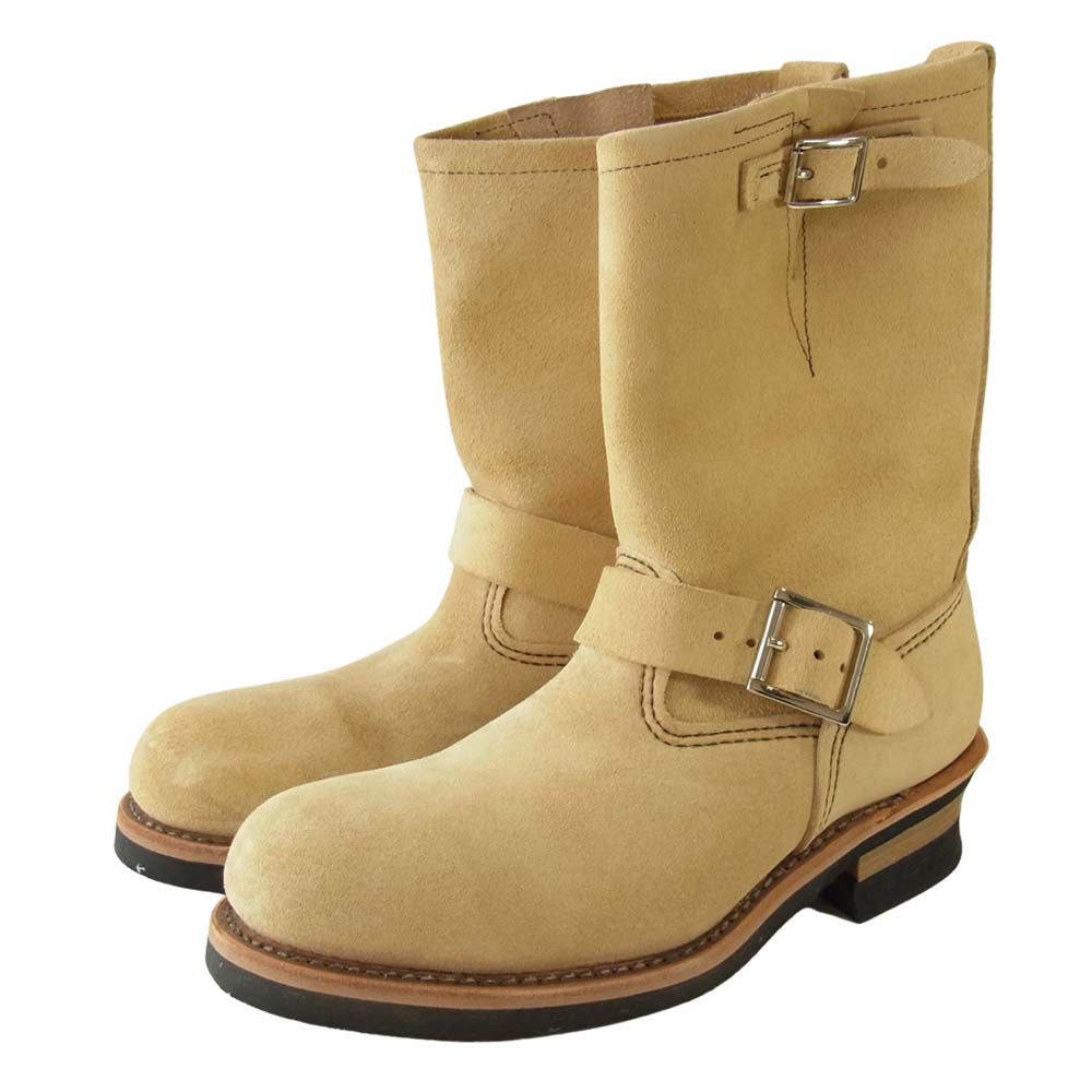 RED WING レッドウィング 8268 極美品 ENGINEER BOOTS スエード エンジニアブーツ ベージュ系 7.5【美品】【中古】