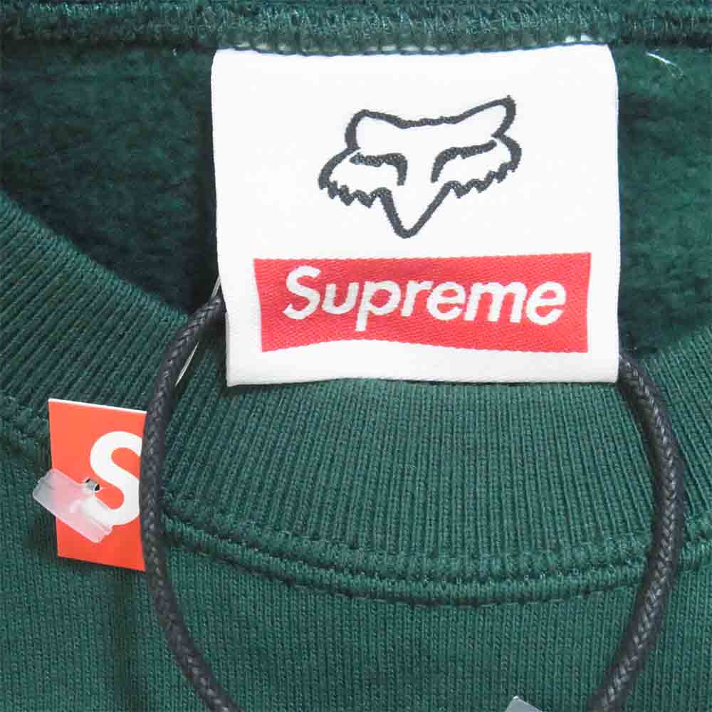 Supreme シュプリーム 19AW Honda x Fox Racing Crewneck ホンダ フォックスレーシング クルーネック スウェット グリーン系 S【新古品】【未使用】【中古】