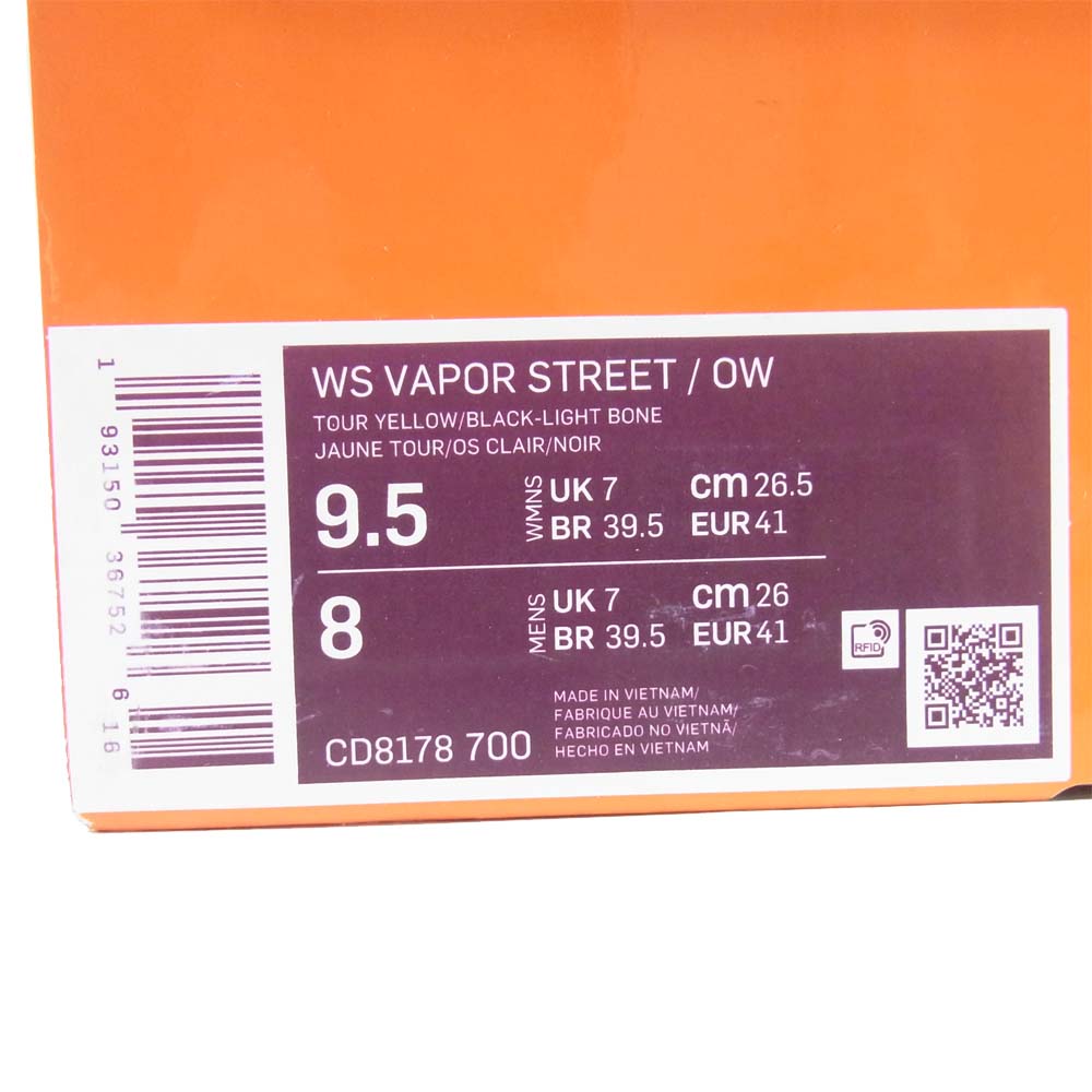 NIKE ナイキ CD8178-700 WS VAPOR STREET ヴェイパー ストリート スニーカー イエロー系 US9.5【新古品】【未使用】【中古】