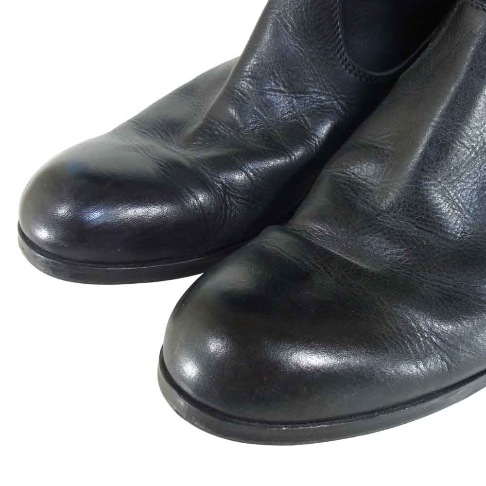 PADRONE パドローネ バックジップ レザー ブーツ 日本製 レザーブーツ ショート ブラック系 42【中古】