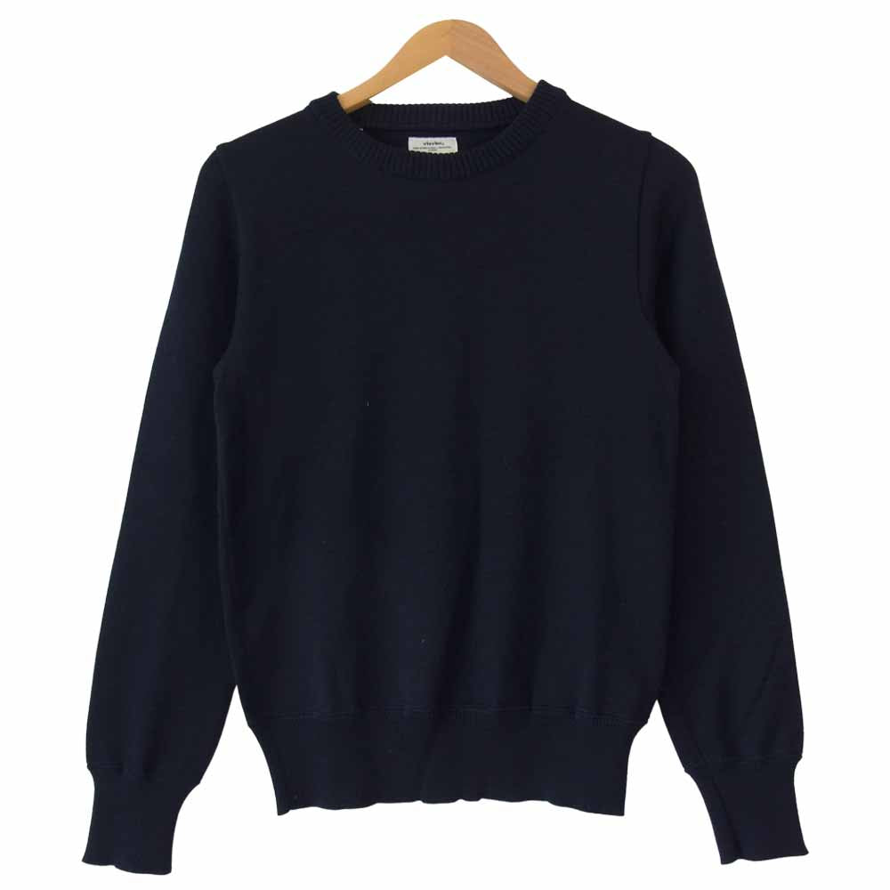 VISVIM ビズビム 15SS  0115105015002 CREW NECK SWEATER FR クルーネックニット ネイビー系 1【美品】【中古】