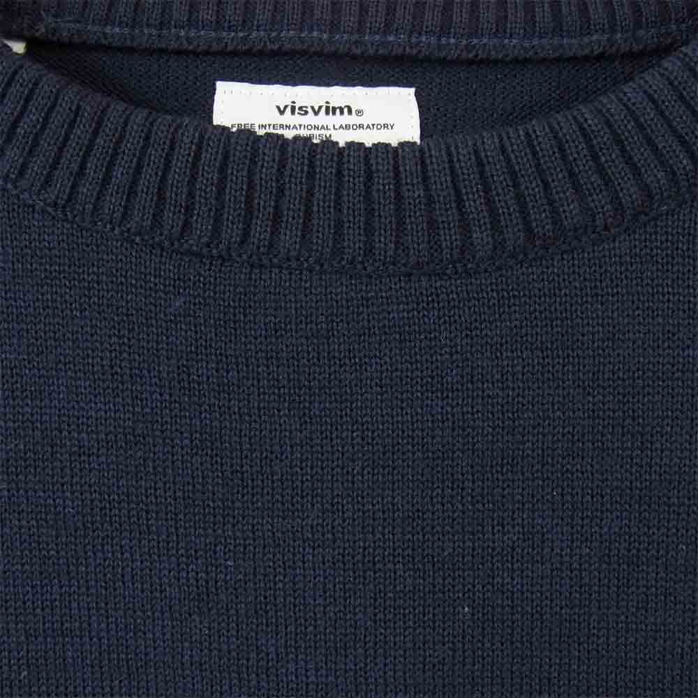 VISVIM ビズビム 15SS  0115105015002 CREW NECK SWEATER FR クルーネックニット ネイビー系 1【美品】【中古】