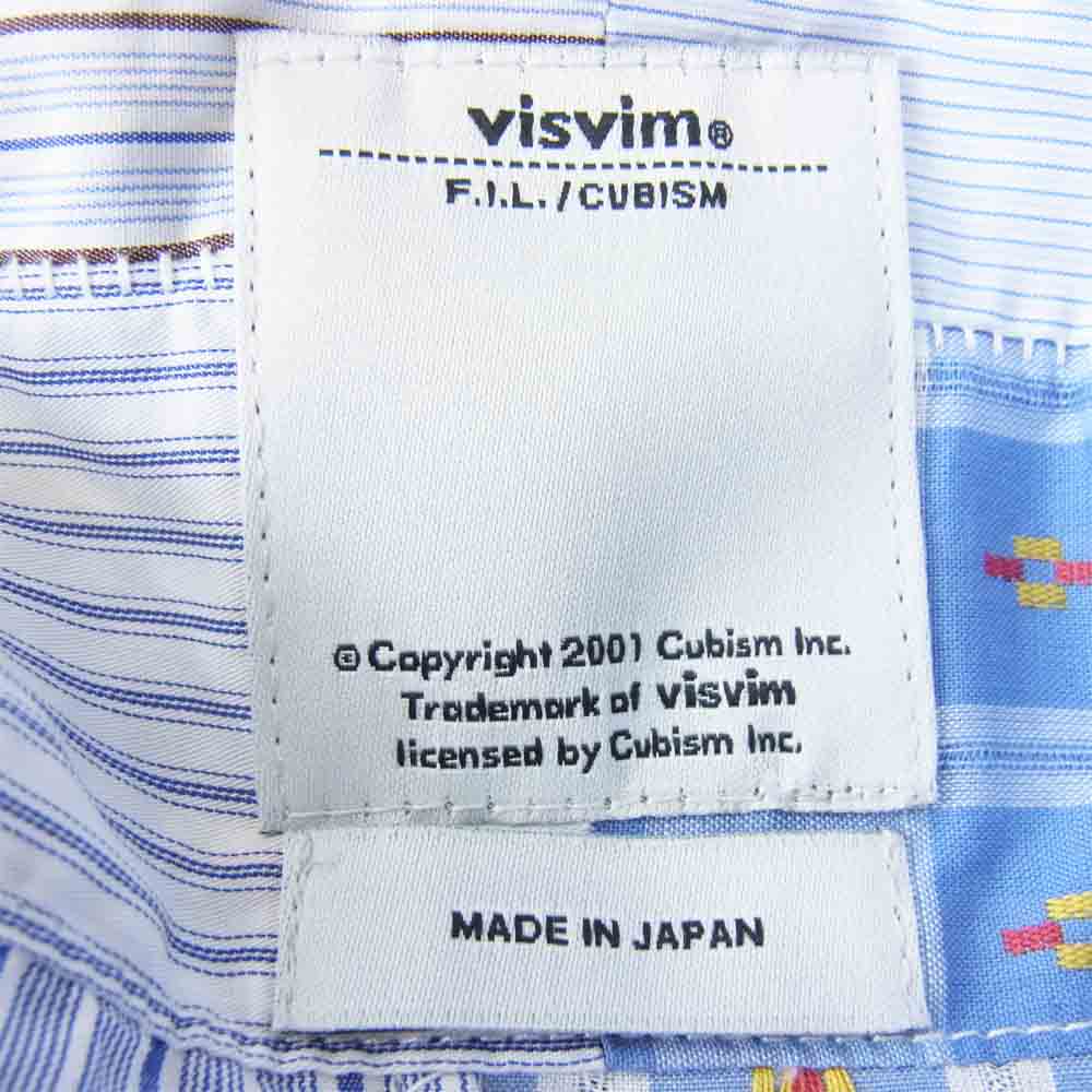 VISVIM ビズビム 16SS 0116105011023 LONG RIDER SHIRT L/S FLUX P.W ライダー シャツ ブルー系 2【中古】