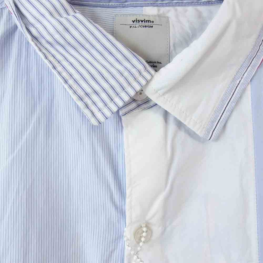 VISVIM ビズビム 16SS 0116105011023 LONG RIDER SHIRT L/S FLUX P.W ライダー シャツ ブルー系 3【中古】