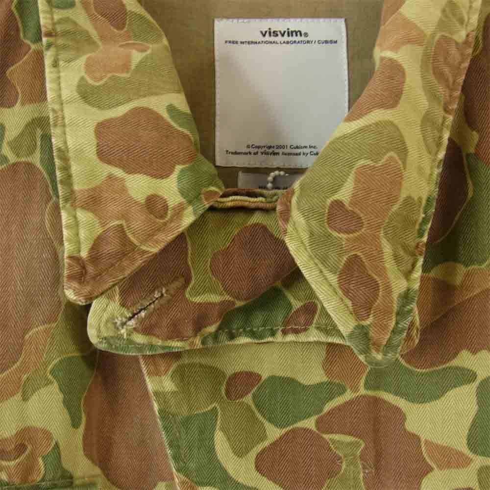 VISVIM ビズビム 15ss 0115105013022 ACHSE JACKET CAMO カモ ヘリンボーン ミリタリー ジャケット カーキ系 1【中古】