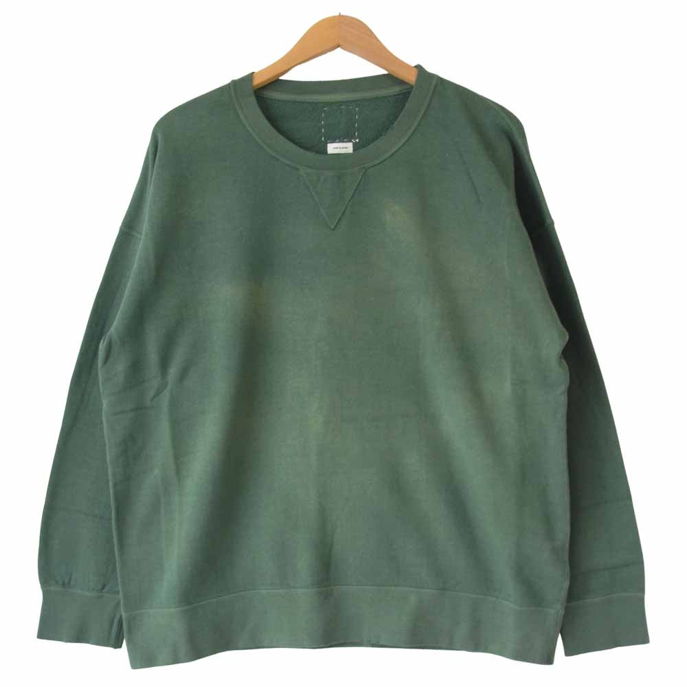 VISVIM ビズビム 19SS 0119105010021 JUMBO SWEAT L/S UNEVEN DYE ジャンボ スウェット グリーン系 4【新古品】【未使用】【中古】