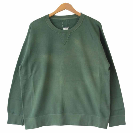 VISVIM ビズビム 19SS 0119105010021 JUMBO SWEAT L/S UNEVEN DYE ジャンボ スウェット グリーン系 4【新古品】【未使用】【中古】