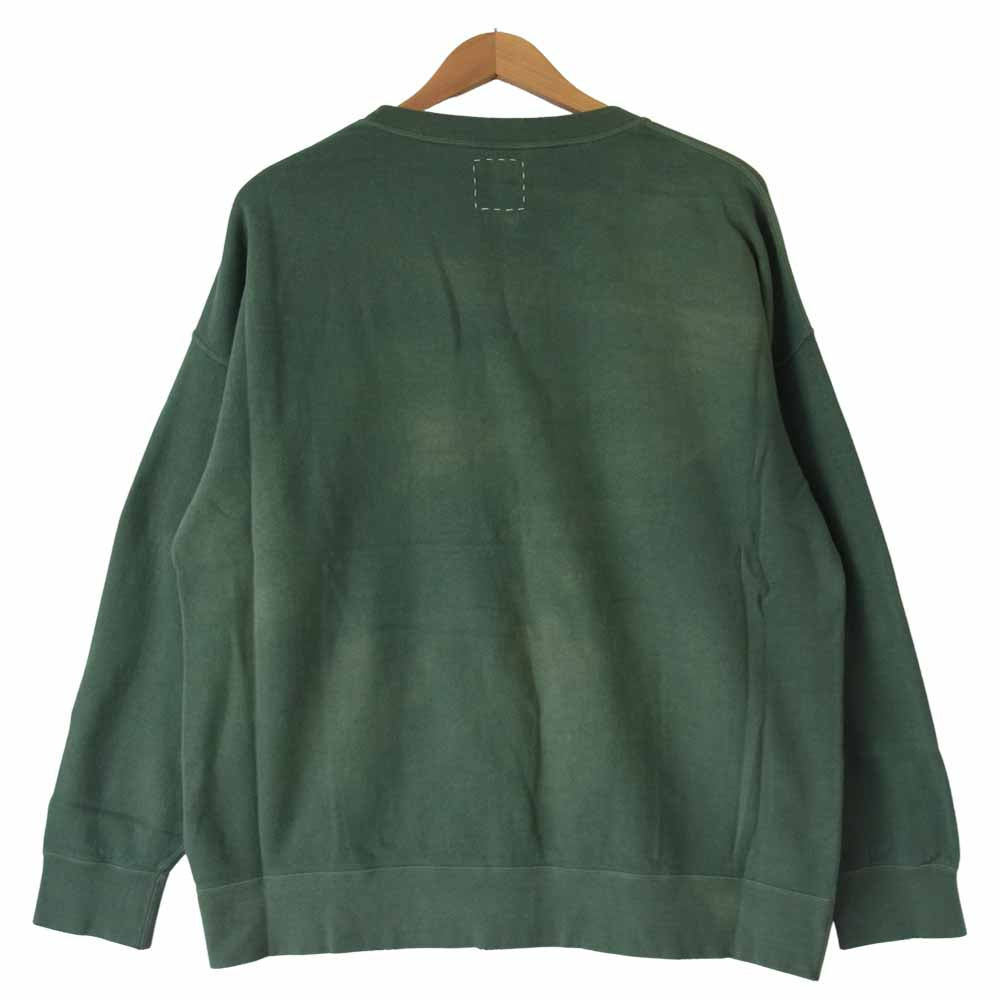 VISVIM ビズビム 19SS 0119105010021 JUMBO SWEAT L/S UNEVEN DYE ジャンボ スウェット グリーン系 4【新古品】【未使用】【中古】