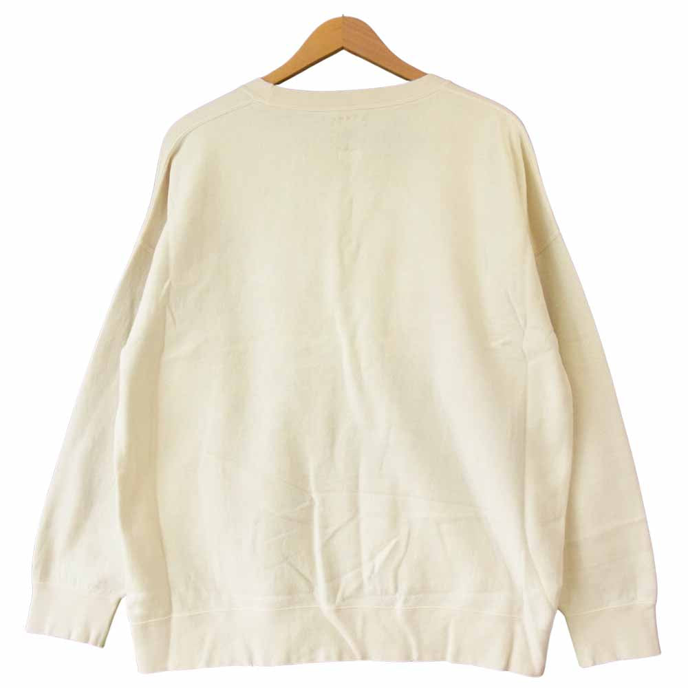 VISVIM ビズビム 19SS 0119105010021 JUMBO SWEAT L/S UNEVEN DYE ジャンボ スウェット アイボリー系 4【新古品】【未使用】【中古】