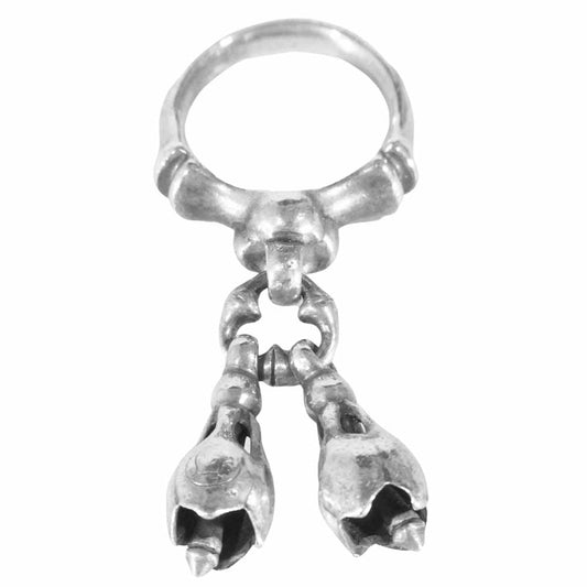 LONE ONES ロンワンズ Two Tear Bell Ring 2 ティアベル リング 指輪 シルバー系 9号程度【中古】