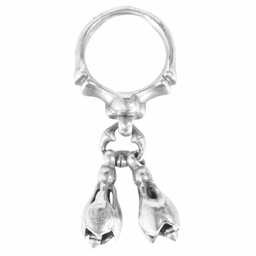 LONE ONES ロンワンズ Two Tear Bell Ring 2 ティアベル リング 指輪 シルバー系 9号程度【中古】