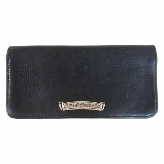 CHROME HEARTS クロムハーツ（原本無） LNG SNGL FLD TIPS WALLET ロング シングルフォールド チップ ウォレット ブラック系【中古】