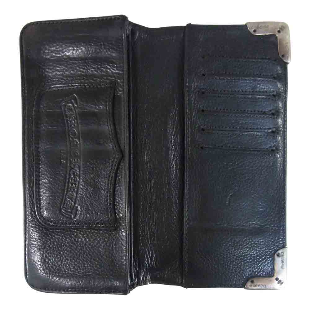 CHROME HEARTS クロムハーツ（原本無） LNG SNGL FLD TIPS WALLET ロング シングルフォールド チップ ウォレット ブラック系【中古】