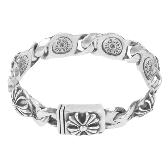 CHROME HEARTS クロムハーツ（原本無） 6LINK クロスリンク ブレスレット シルバー系【中古】