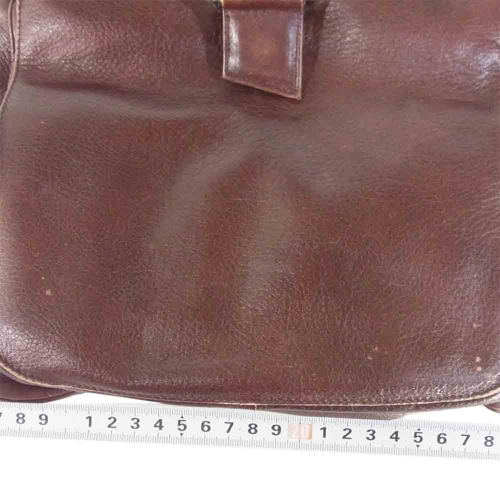 ゲンテン レザー ショルダー バッグ ショルダーバッグ 革 レザーバッグ ダークブラウン系【中古】