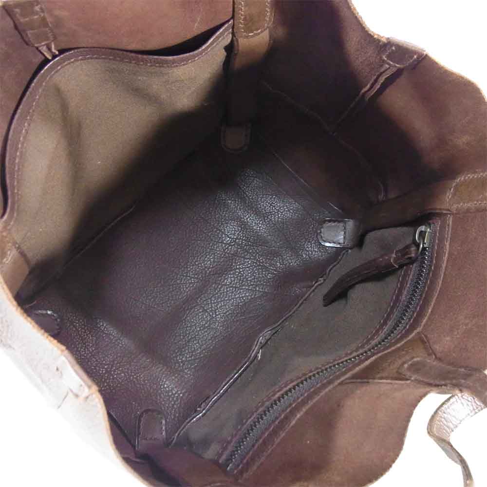 ゲンテン レッジェーロ2 レザー ハンドバッグ ハンド バッグ ダークブラウン系【中古】