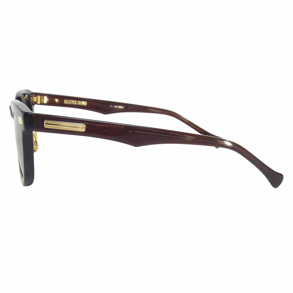 WACKO MARIA ワコマリア NATIVESONS-WM-EM02-B NATIVESONS ネイティブサンズ KOWALSKI サングラス ブラック系 47.5□22-146【美品】【中古】