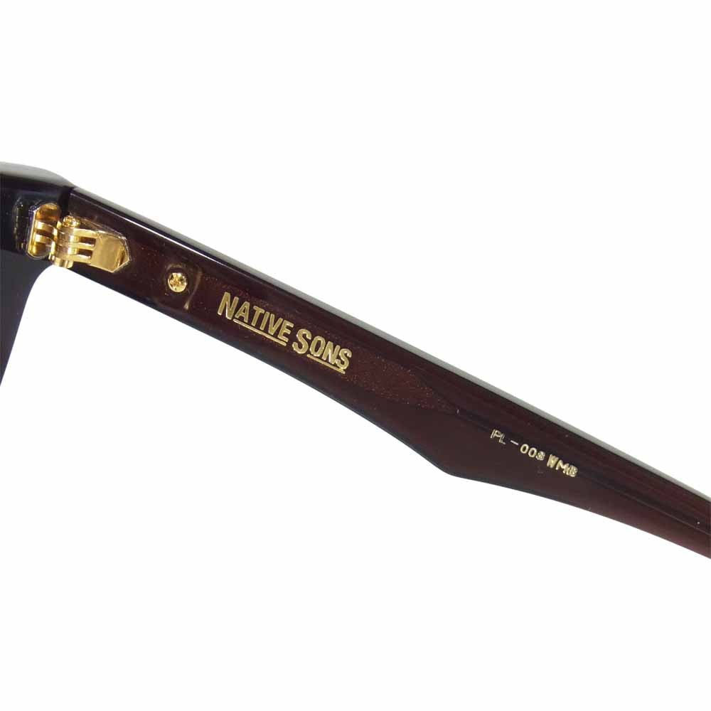 WACKO MARIA ワコマリア NATIVESONS-WM-EM02-B NATIVESONS ネイティブサンズ KOWALSKI サングラス ブラック系 47.5□22-146【美品】【中古】