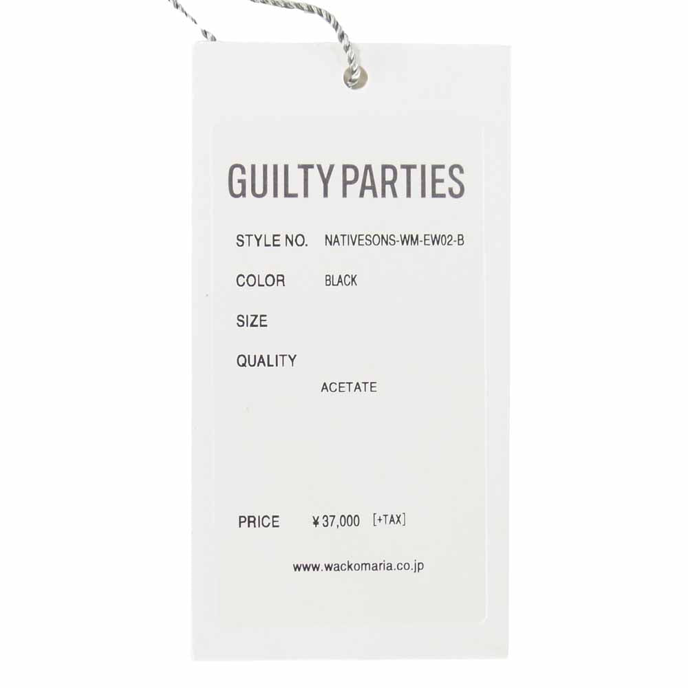 WACKO MARIA ワコマリア NATIVESONS-WM-EM02-B NATIVESONS ネイティブサンズ KOWALSKI サングラス ブラック系 47.5□22-146【美品】【中古】