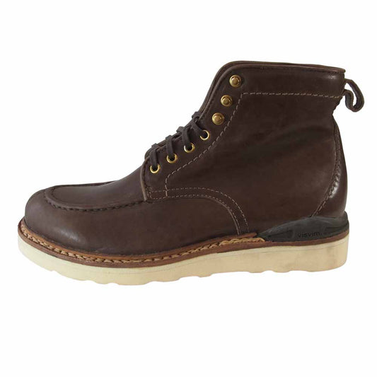 VISVIM ビズビム ARMIGER BOOTS FOLK レザー ブーツ ブラウン系 9.5【極上美品】【中古】