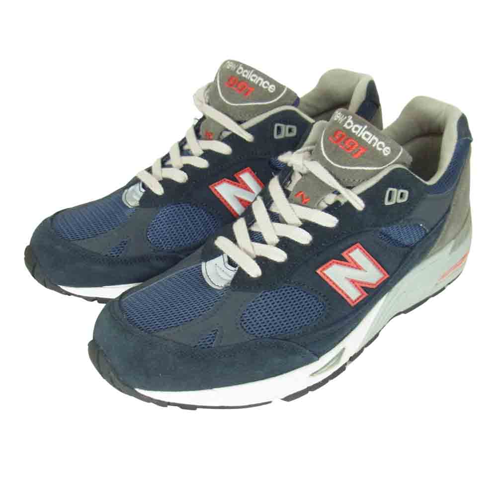 NEW BALANCE ニューバランス M911NRW 英国製 スエード ローカット スニーカー ネイビー系 27.5cm【極上美品】【中古】