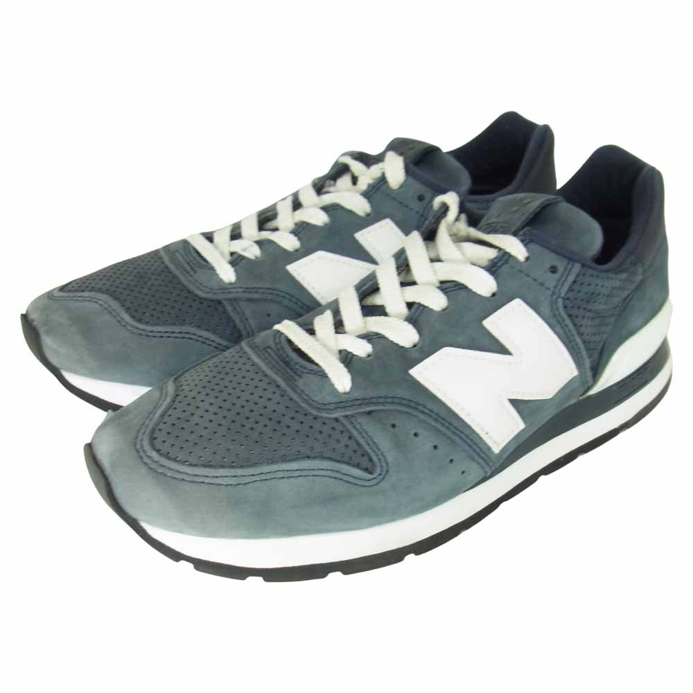 NEW BALANCE ニューバランス M995DNN USA製 ローカット スニーカー ネイビー系 27cm【美品】【中古】