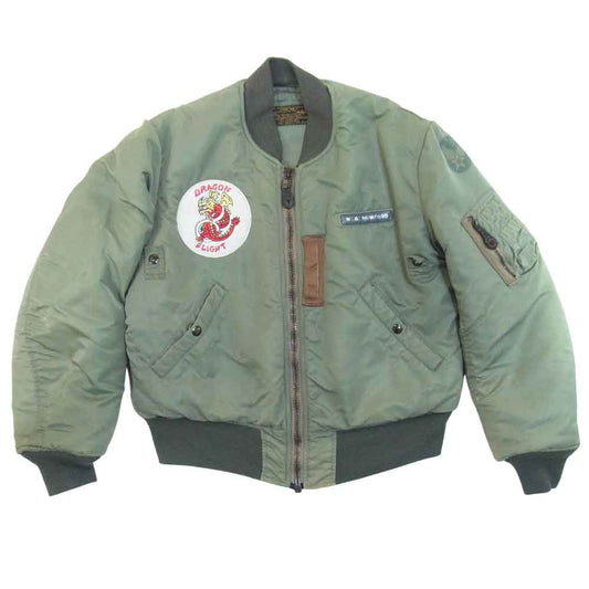 Buzz Rickson's バズリクソンズ M13191 Dragon Flight ワッペン MA-1 MA1 フライト ジャケット カーキ系 M【中古】