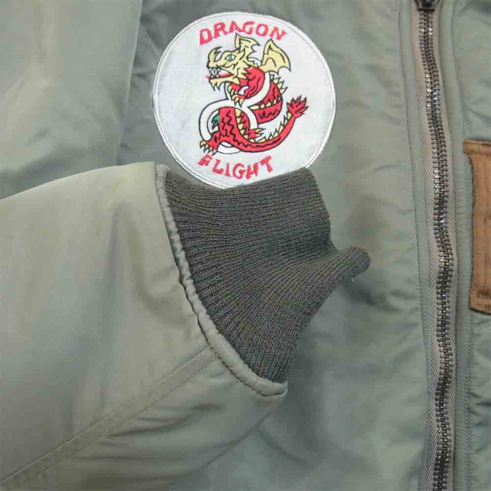 Buzz Rickson's バズリクソンズ M13191 Dragon Flight ワッペン MA-1 MA1 フライト ジャケット カーキ系 M【中古】