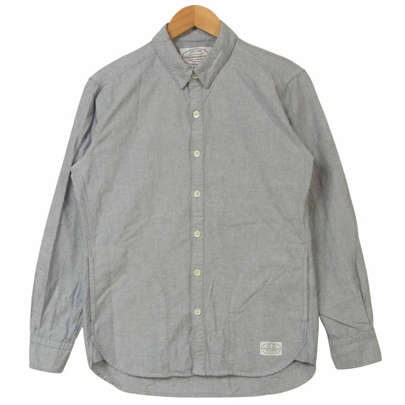 NEIGHBORHOOD ネイバーフッド 152TSNH-SHM02 CLASSIC OX / C-SHIRT LS オックスフォード BD 長袖 シャツ グレー系 S【中古】