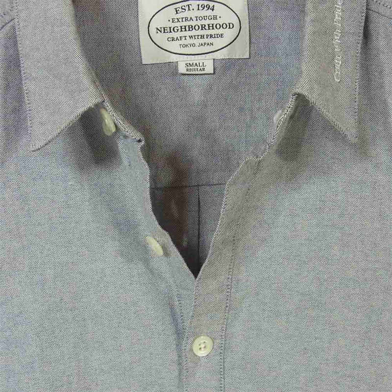 NEIGHBORHOOD ネイバーフッド 152TSNH-SHM02 CLASSIC OX / C-SHIRT LS オックスフォード BD 長袖 シャツ グレー系 S【中古】