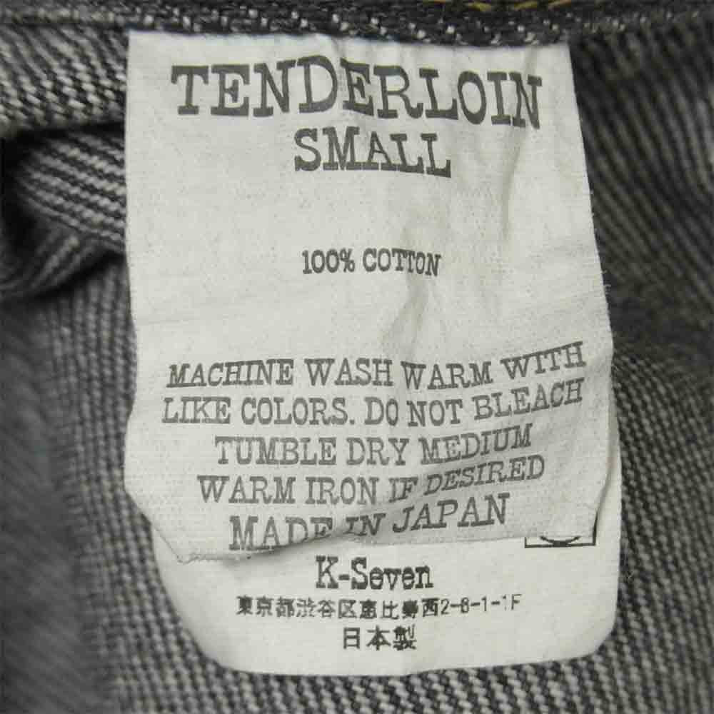 TENDERLOIN テンダーロイン DENIM SHORTS WASH ブラック デニム 加工 ショーツ ショートパンツ グレー系 S【中古】