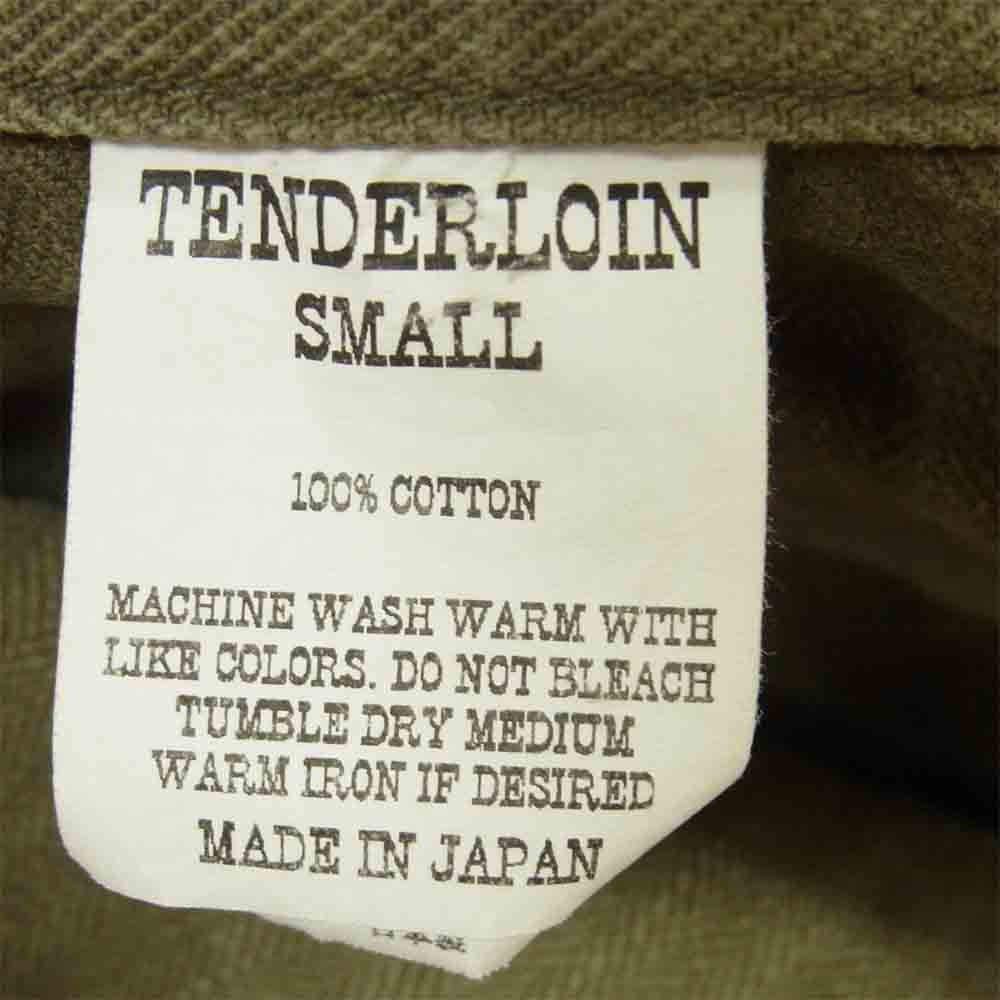 TENDERLOIN テンダーロイン T-BDP HERRINGBONE SHORTS ヘリンボーン コットン ショート パンツ カーキ系 S【中古】