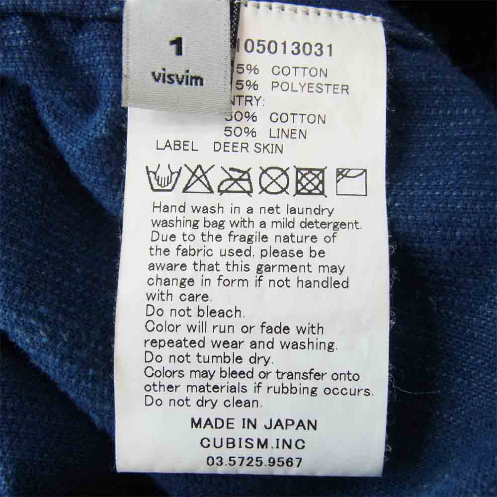 VISVIM ビズビム 15SS 0115105013031 101 JKT N.D SLUB CORDUROY コーデュロイ ジャケット ネイビー系 1【中古】