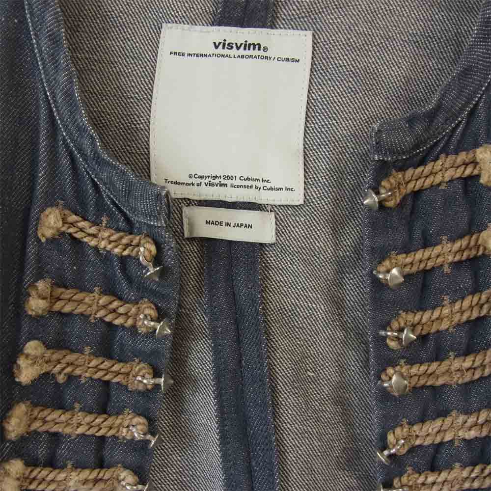 VISVIM ビズビム 0114205006008 SS CHIYOU JKT 装飾 デニム シャツ  インディゴブルー系【中古】