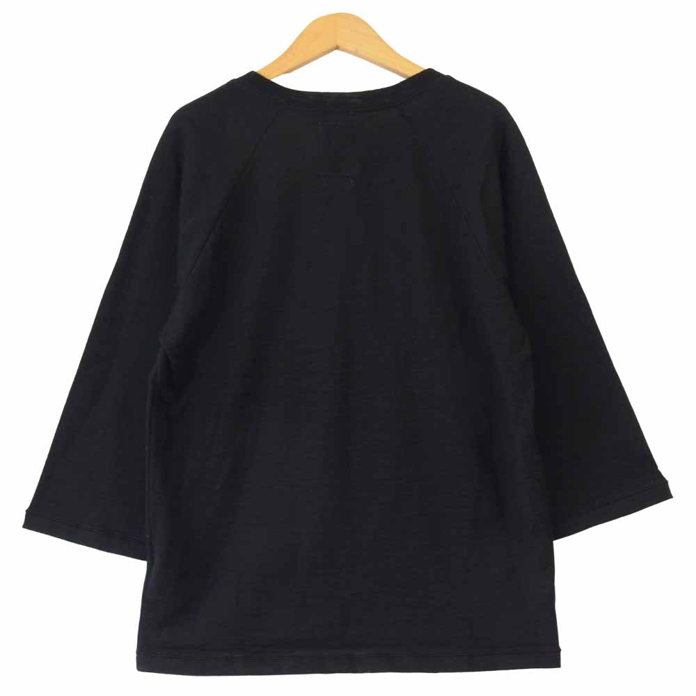 VISVIM ビズビム 17SS 0117105015007 CLUBHOUSE KNIT APPLIQUE FR アップリケ ニット カットソー ブラック系 2【美品】【中古】