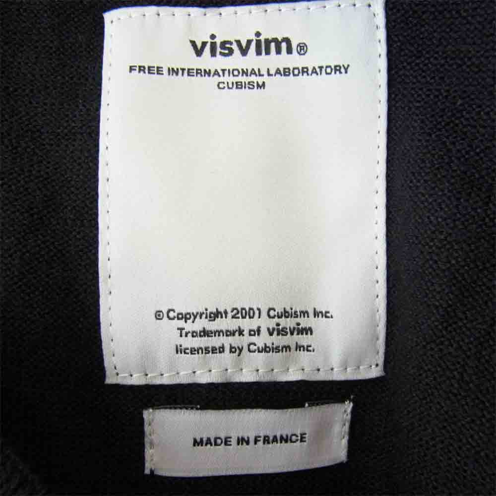 VISVIM ビズビム 17SS 0117105015007 CLUBHOUSE KNIT APPLIQUE FR アップリケ ニット カットソー ブラック系 2【美品】【中古】
