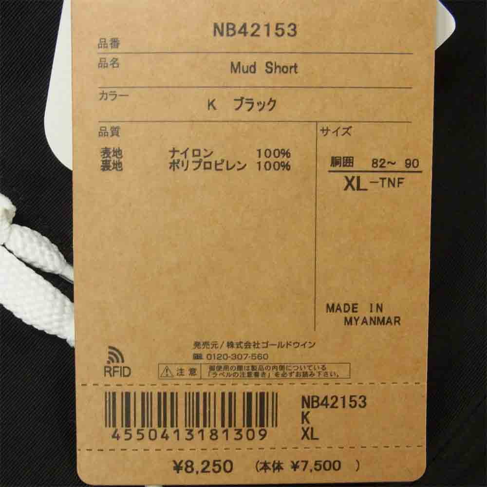 THE NORTH FACE ノースフェイス NB42153 Mud Short pants マッド ショートパンツ ミャンマー製 ブラック系 XL【新古品】【未使用】【中古】