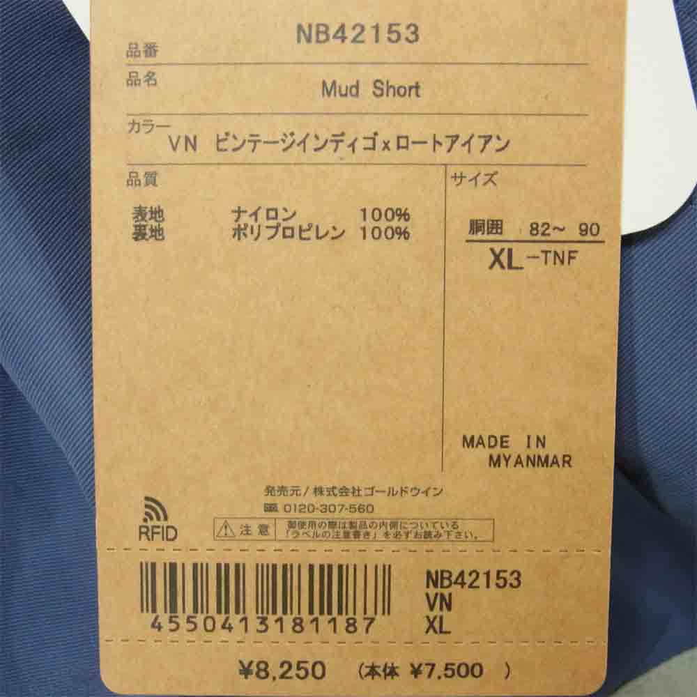 THE NORTH FACE ノースフェイス NB42153 Mud Short pants マッド ショートパンツ ミャンマー製 インディゴブルー系 グレー系 XL【新古品】【未使用】【中古】