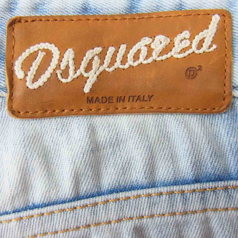 DSQUARED2 ディースクエアード 国内正規 ブリーチ ダメージ加工 デニム パンツ インディゴブルー系 46【中古】